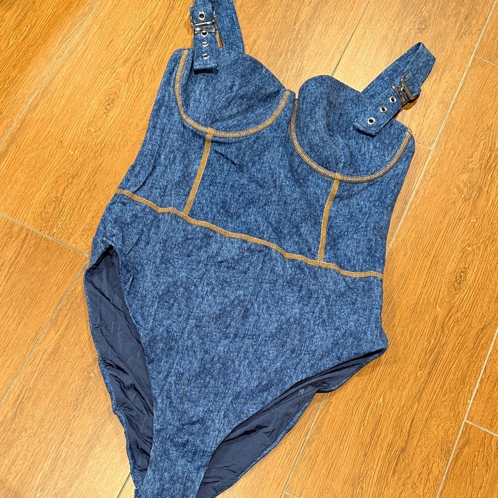 Onia Blue One Piece Swimsuit